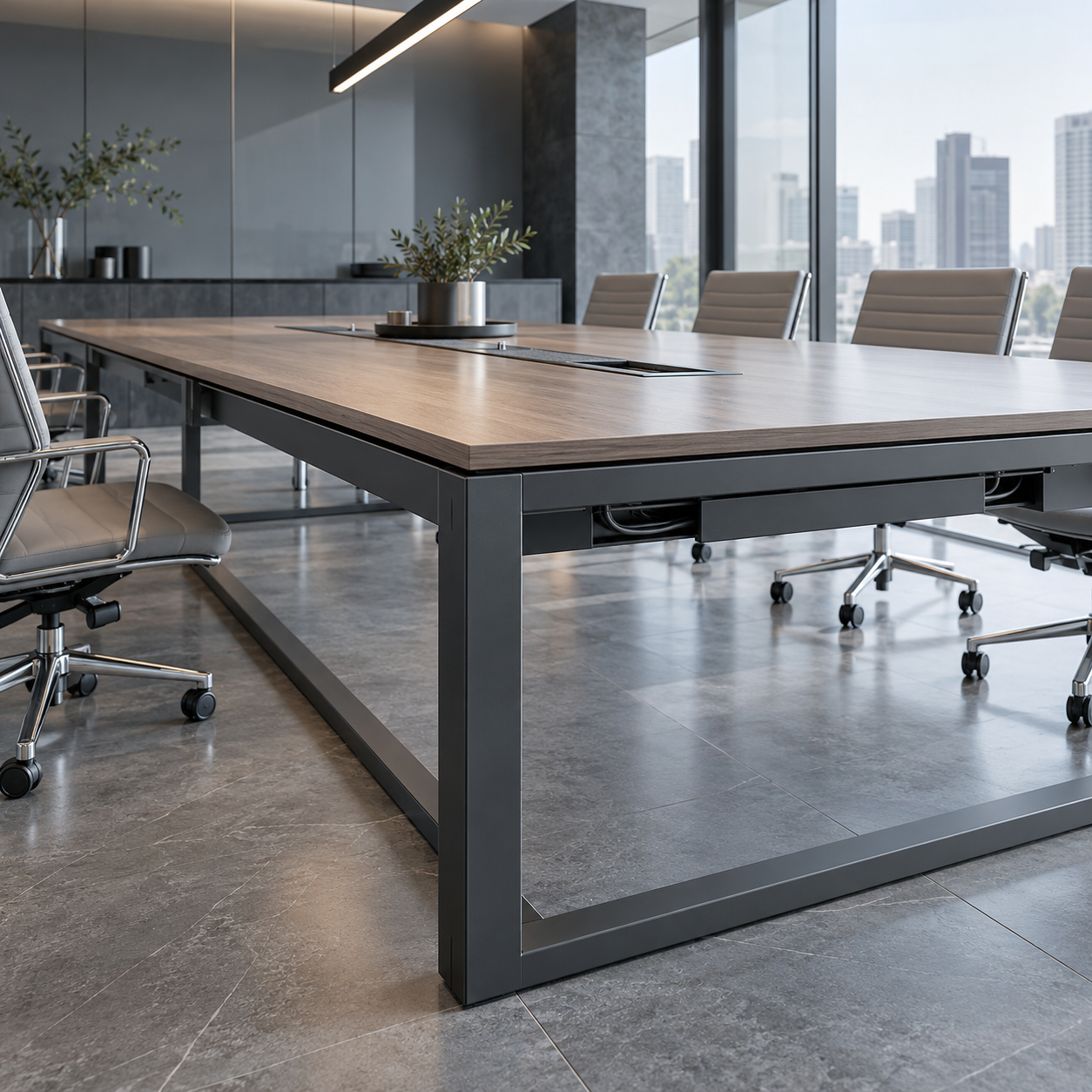 Pórtico para mesa de reunião