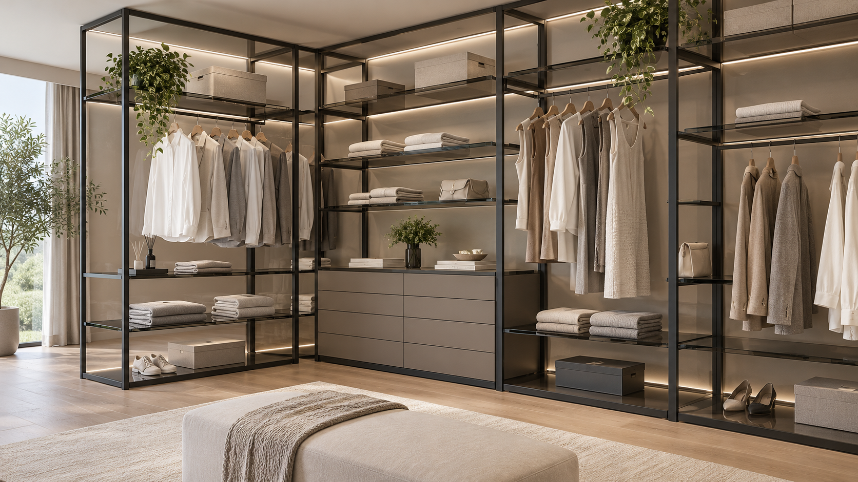 Closets e cristaleiras